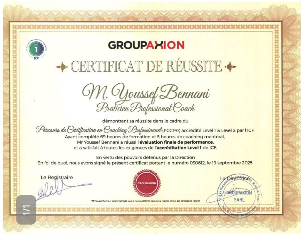 CERTIFICAT DE RÉUSSITE